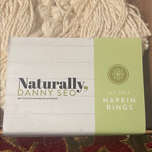 Cream Macrame Napkin Rings - Picture 2 of 2